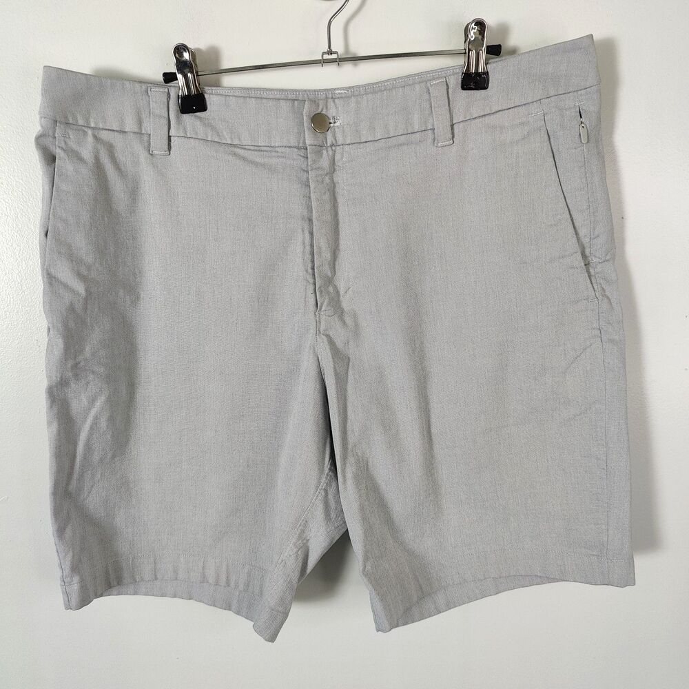 Lululemon Shorts Mens 36 Gray ABC Commission Chino Qwick Oxford Casual 9" Inseam